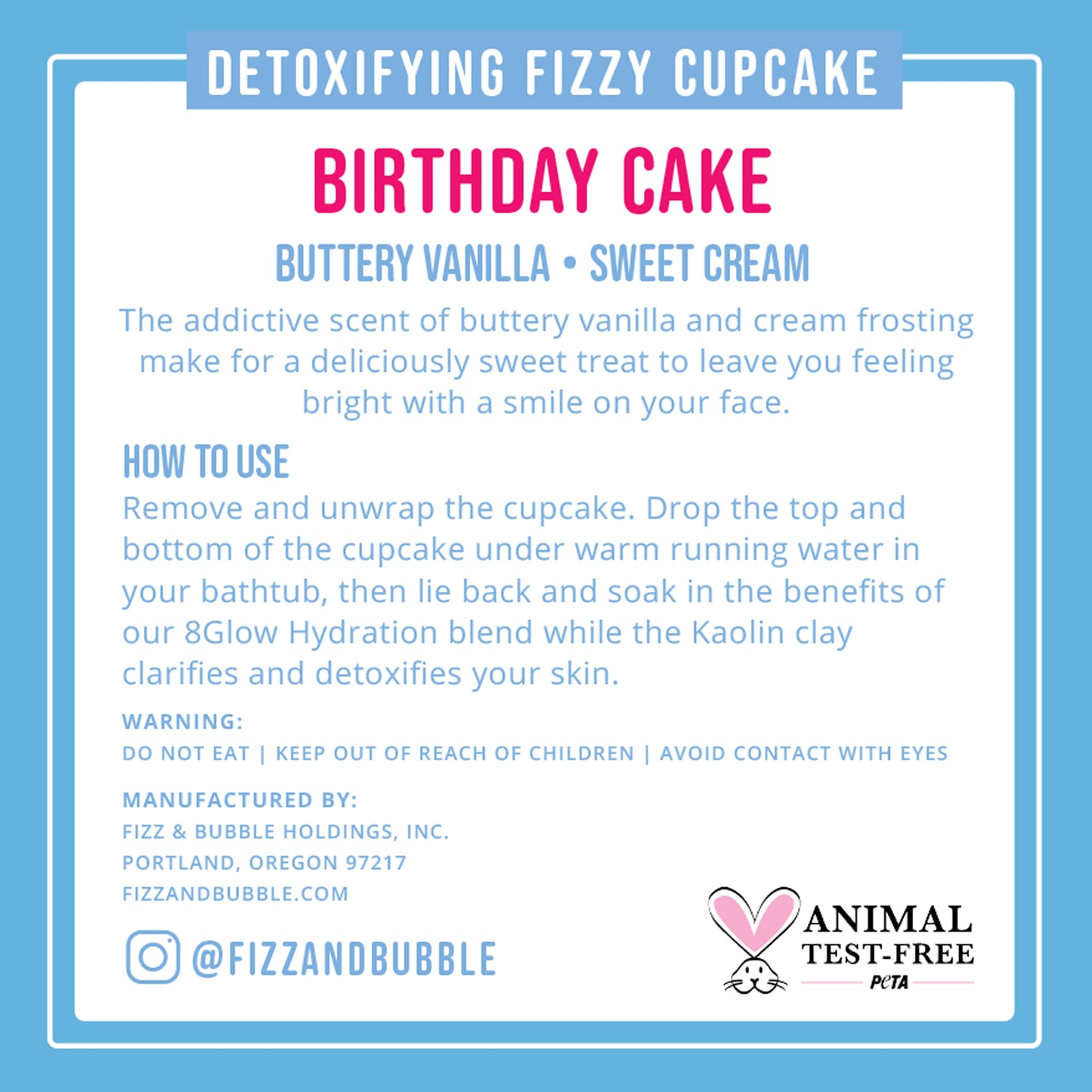Birthday Cake Bubble Bath Cupcake