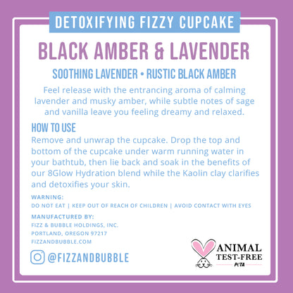 Black Amber & Lavender Bath Cupcake