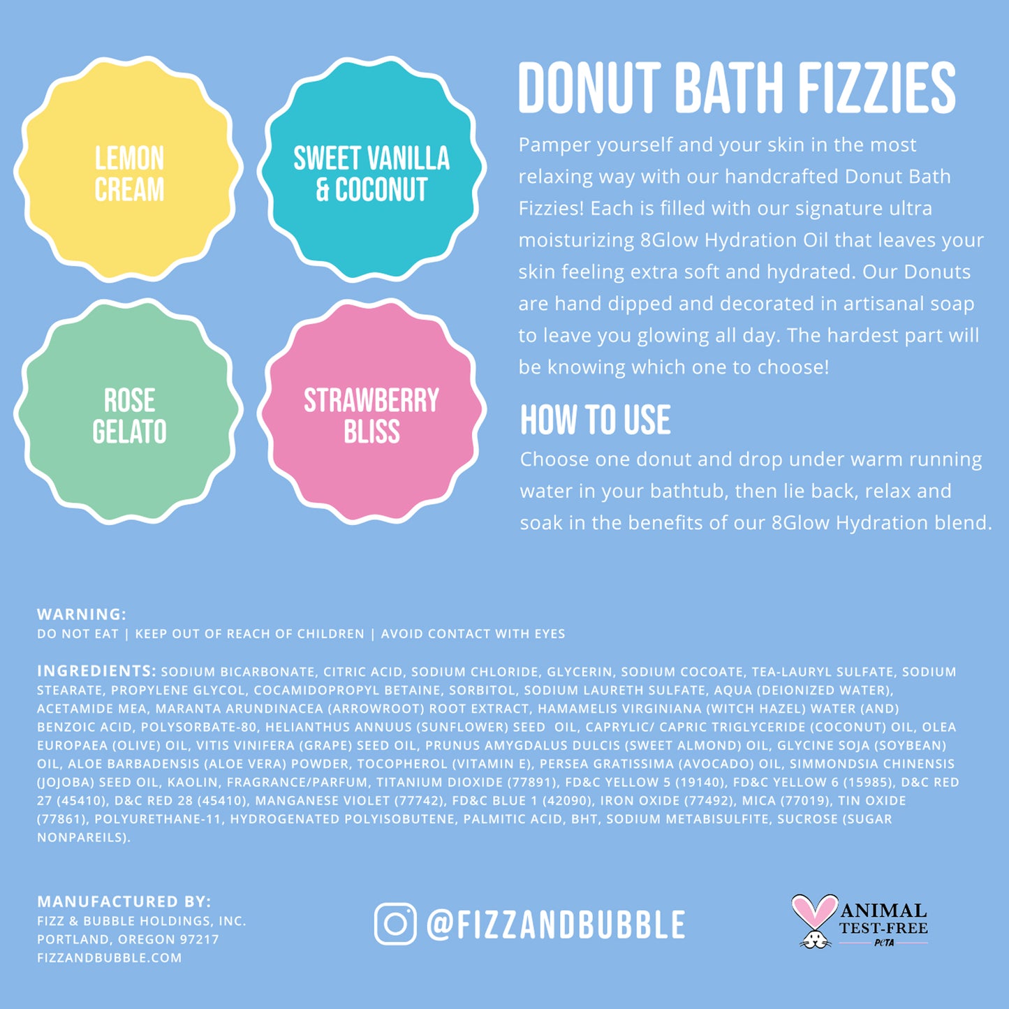 Donut Fizzy Bath Truffles