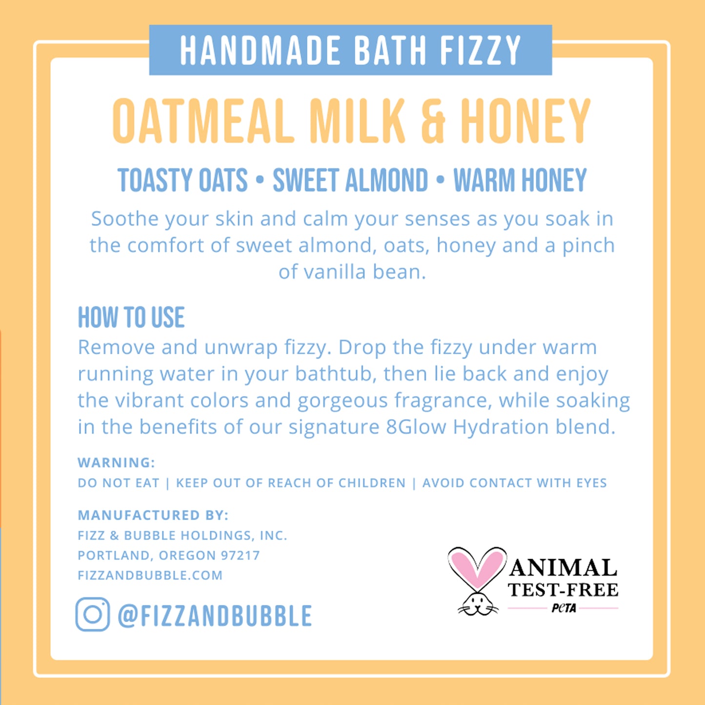 Oatmeal, Milk & Honey Bath Bomb
